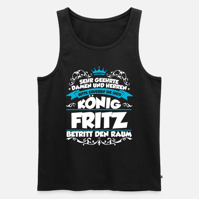 Fritz Name Design - Männer Premium Bio Tank Top - Schwarz