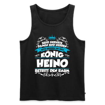 Heino Name Design - Männer Premium Bio Tank Top - Schwarz - Vorne - Michal (187cm)