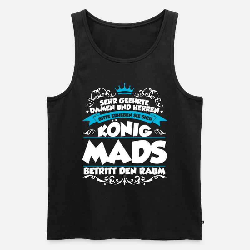 Mads Name Design - Männer Premium Bio Tank Top - Schwarz
