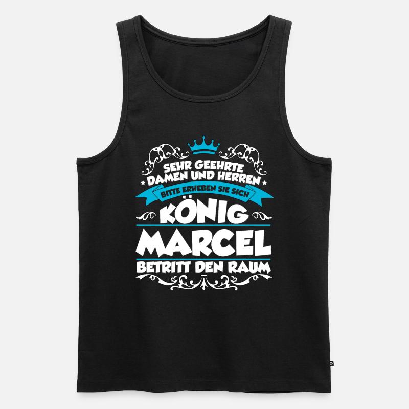 Marcel Name Design - Männer Premium Bio Tank Top - Schwarz