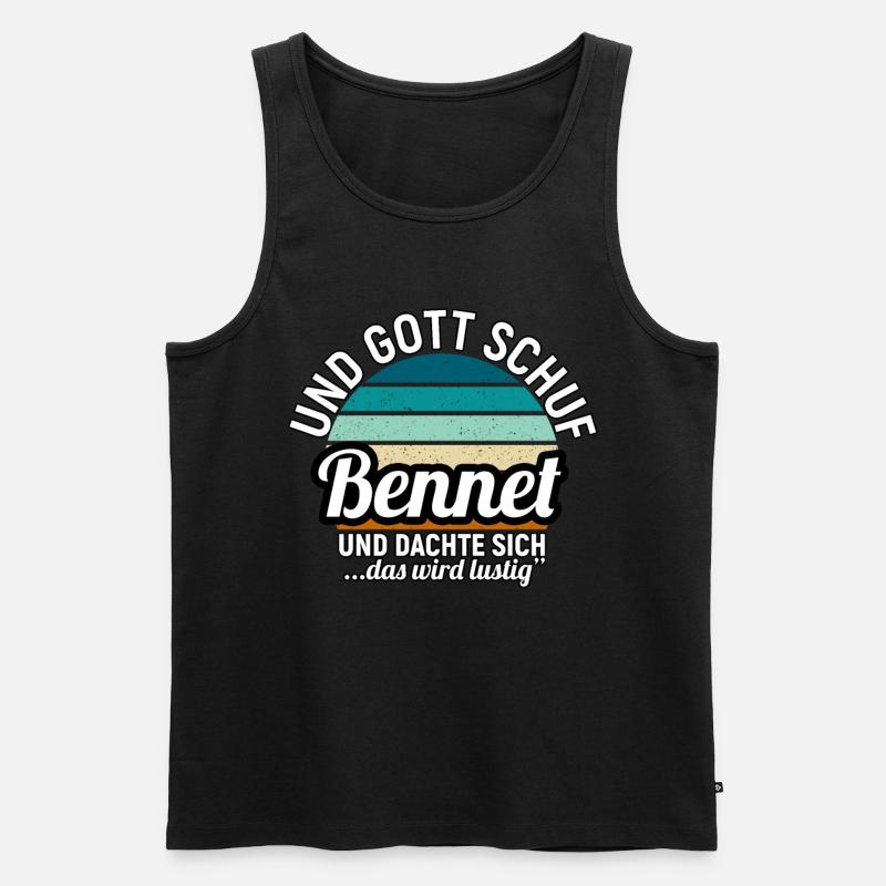 Bernd - Männer Premium Bio Tank Top - Schwarz