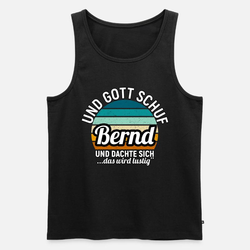 Bernhard - Männer Premium Bio Tank Top - Schwarz