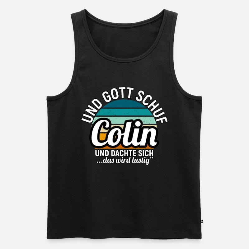 Constantin - Männer Premium Bio Tank Top - Schwarz