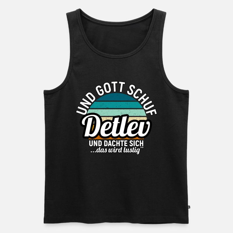 Dierk - Männer Premium Bio Tank Top - Schwarz