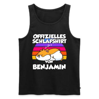 Offizielles Schlafshirt Von Benjamin - Männer Premium Bio Tank Top - Schwarz - Vorne - AI Model Male 178 light (178cm)