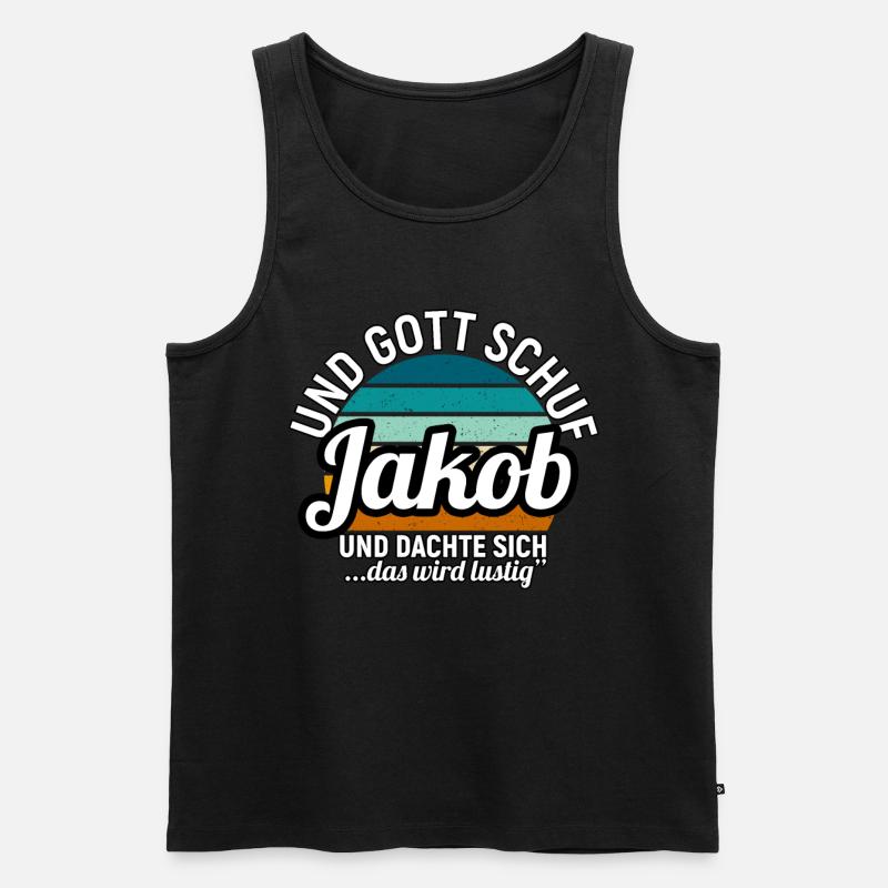 Jakob - Männer Premium Bio Tank Top - Schwarz