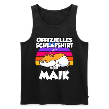 Offizielles Schlafshirt Von Maik - Männer Premium Bio Tank Top - Schwarz - Vorne - AI Model Male 178 light (178cm)