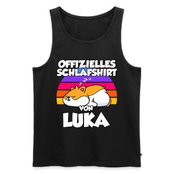 Offizielles Schlafshirt Von Luka - Männer Premium Bio Tank Top - Schwarz - Vorne - Michal (187cm)