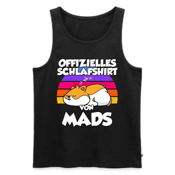 Offizielles Schlafshirt Von Mads - Männer Premium Bio Tank Top - Schwarz - Vorne - Michal (187cm)