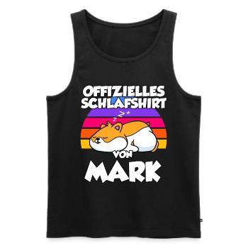 Offizielles Schlafshirt Von Mark - Männer Premium Bio Tank Top - Schwarz - Vorne - AI Model Male 178 light (178cm)