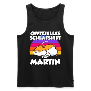 Offizielles Schlafshirt Von Martin - Männer Premium Bio Tank Top - Schwarz - Vorne - Michal (187cm)
