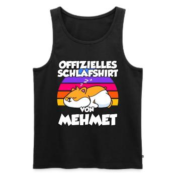 Offizielles Schlafshirt Von Mehmet - Männer Premium Bio Tank Top - Schwarz - Vorne - Michal (187cm)