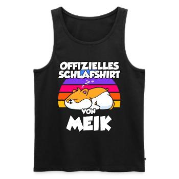 Offizielles Schlafshirt Von Meik - Männer Premium Bio Tank Top - Schwarz - Vorne - AI Model Male 178 light (178cm)