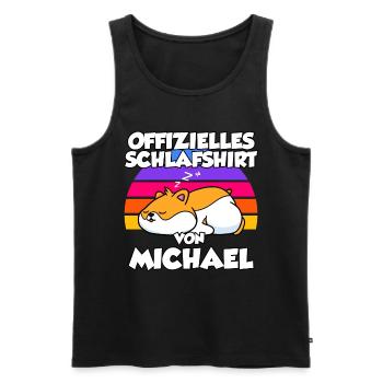 Offizielles Schlafshirt Von Michael - Männer Premium Bio Tank Top - Schwarz - Vorne - AI Model Male 178 light (178cm)