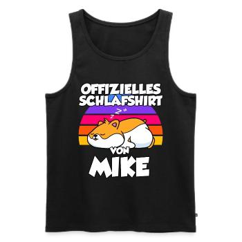 Offizielles Schlafshirt Von Mike - Männer Premium Bio Tank Top - Schwarz - Vorne - AI Model Male 178 light (178cm)