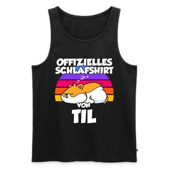 Offizielles Schlafshirt Von Til - Männer Premium Bio Tank Top - Schwarz - Vorne - Michal (187cm)