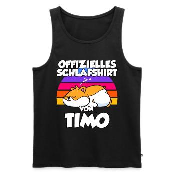 Offizielles Schlafshirt Von Timo - Männer Premium Bio Tank Top - Schwarz - Vorne - AI Model Male 178 light (178cm)