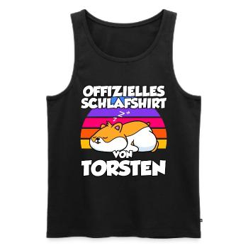 Offizielles Schlafshirt Von Torsten - Männer Premium Bio Tank Top - Schwarz - Vorne - Michal (187cm)
