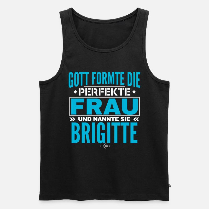 Brigitte Name Design - Männer Premium Bio Tank Top - Schwarz