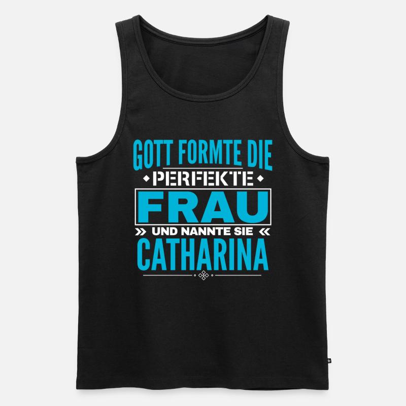Catharina Name Design - Männer Premium Bio Tank Top - Schwarz