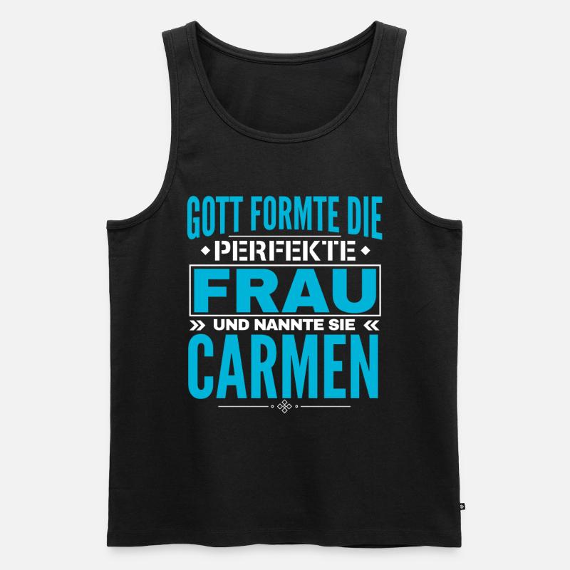 Carmen Name Design - Männer Premium Bio Tank Top - Schwarz
