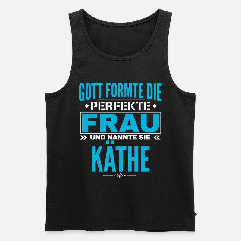 Käthe Name Design - Männer Premium Bio Tank Top - Schwarz
