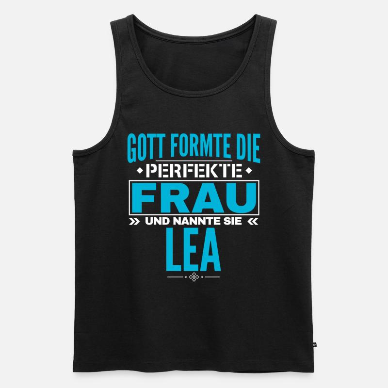 Lea Name Design - Männer Premium Bio Tank Top - Schwarz