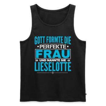 Lieselotte Name Design - Men's Premium Organic Tank Top - black - Front - Michal (187cm)