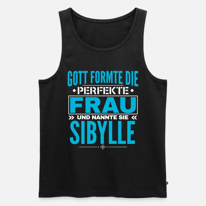 Conception du nom de Sibylle - Débardeur bio Premium Homme - noir