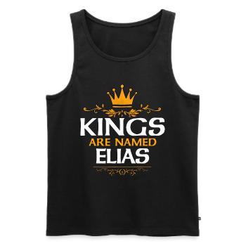 Elias - Men's Premium Organic Tank Top - black - Front - AI Model Male 178 light (178cm)
