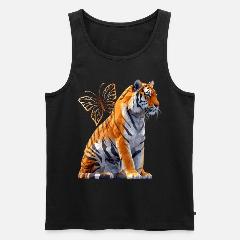 BengalTiger - Männer Premium Bio Tank Top - Schwarz