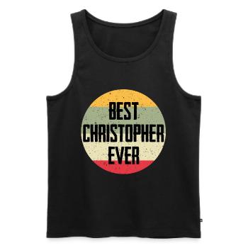 Best Christopher Ever - Men's Premium Organic Tank Top - black - Front - AI Model Male 178 light (178cm)