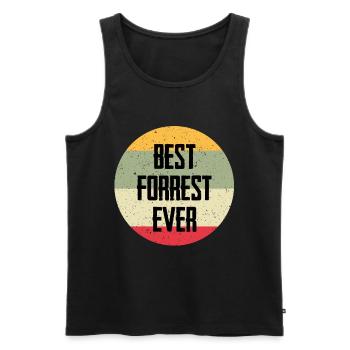 Le meilleur Forrest de tous les temps - Débardeur bio Premium Homme - noir - Devant - AI Model Male 178 light (178cm)
