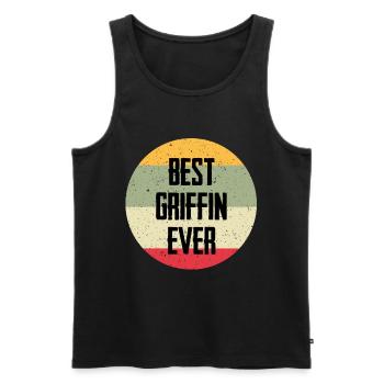 Le meilleur griffon de tous les temps - Débardeur bio Premium Homme - noir - Devant - Michal (187cm)