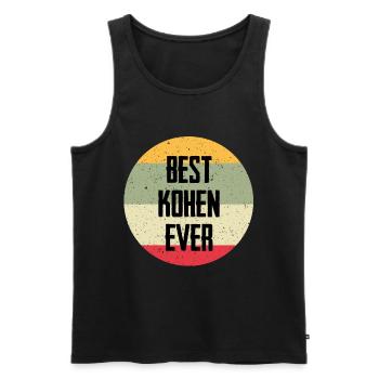 Best Kohen Ever - Männer Premium Bio Tank Top - Schwarz - Vorne - AI Model Male 178 light (178cm)