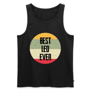 Best Leo Ever - Männer Premium Bio Tank Top - Schwarz - Vorne - AI Model Male 178 light (178cm)
