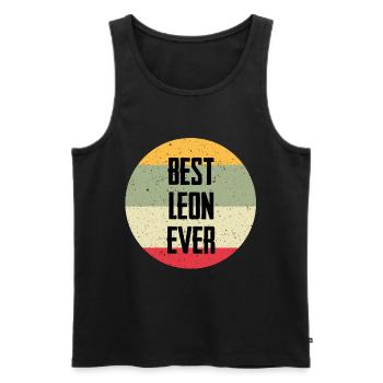 Best Leon Ever - Männer Premium Bio Tank Top - Schwarz - Vorne - AI Model Male 178 light (178cm)