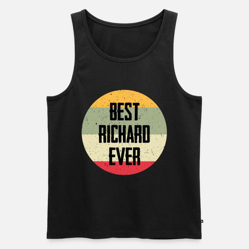 Best Richard Ever - Männer Premium Bio Tank Top - Schwarz