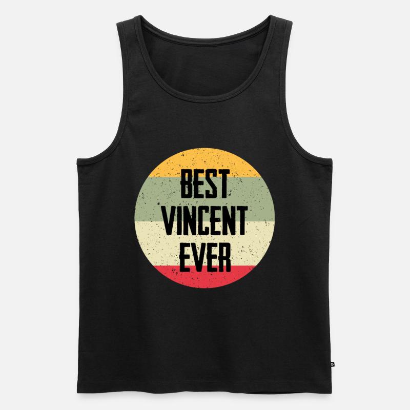Best Vincent Ever - Männer Premium Bio Tank Top - Schwarz