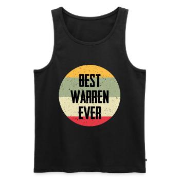 Le meilleur Warren de tous les temps - Débardeur bio Premium Homme - noir - Devant - Michal (187cm)