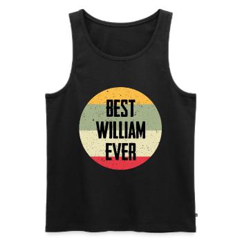 Best William Ever - Men's Premium Organic Tank Top - black - Front - AI Model Male 178 light (178cm)