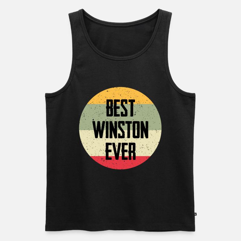 Best Winston Ever - Männer Premium Bio Tank Top - Schwarz