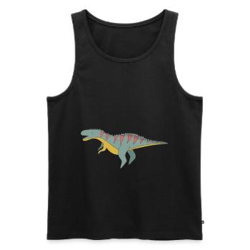 Dinosaure Dino - Débardeur bio Premium Homme - noir - Devant - Michal (187cm)