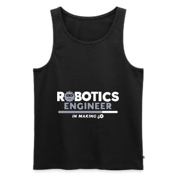 Robot Robotique Ingénieur Costume Robot - Débardeur bio Premium Homme - noir - Devant - AI Model Male 178 light (178cm)