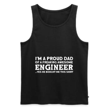 Stolzer Papa Vater Ingenieur Vater Familie - Männer Premium Bio Tank Top - Schwarz - Vorne - Michal (187cm)