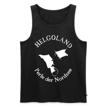 Helgoland - Männer Premium Bio Tank Top - Schwarz - Vorne - Michal (187cm)