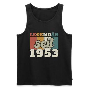 Legendär seit 1953 Geschenkidee zum Geburtstag - Männer Premium Bio Tank Top - Schwarz - Vorne - Michal (187cm)