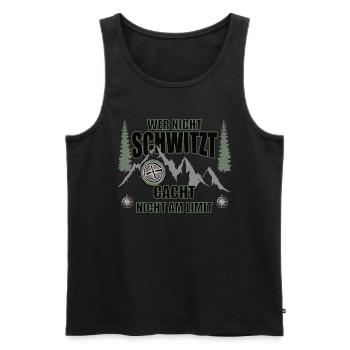 Geocaching Geschenke für Geocacher - Männer Premium Bio Tank Top - Schwarz - Vorne - Michal (187cm)