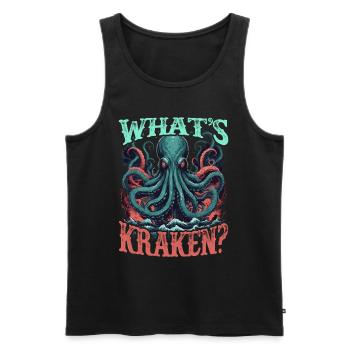 Kraken Legendary sea creature. - Men's Premium Organic Tank Top - black - Front - AI Model Male 178 light (178cm)