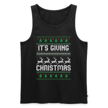 Es ist das Schenken von Weihnachten - Männer Premium Bio Tank Top - Schwarz - Vorne - AI Model Male 178 light (178cm)